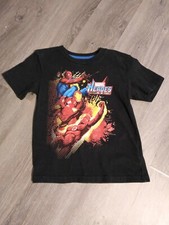 Marvel Heros Black T-shirt Youth SzM 5/6 PO