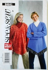 See & Sew 4641 Yes It's Easy Misses / Miss Petite Tops Sewing Pattern Sz XS-S-M