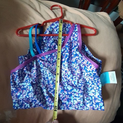new $38 lands end swimsuit Girls Slim L Chlorine Resistant 10 12 bathing suit - Picture 8 of 8
