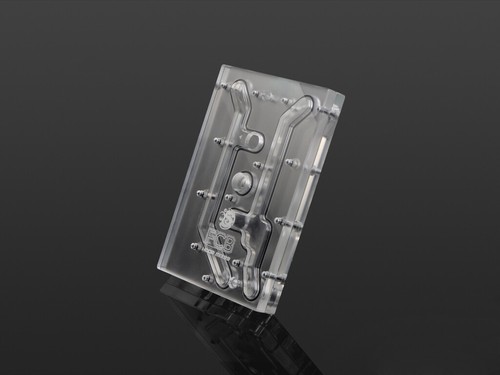 Bitspower HODR MIX99 Nickel Plated Full-Covered-Block (Clear/Black) - Picture 2 of 4