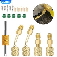 R410A Adapter for Mini Split System, 5/16" SAE Female to 1/4" SAE Male Flare