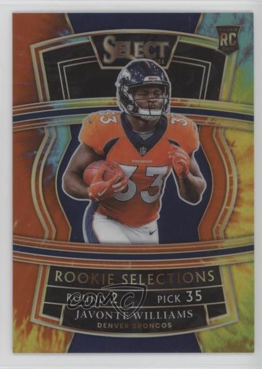 2021 Panini Select Rookie Selections Tie-Dye Prizm 5/25 Javonte Williams s3g
