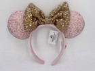 2025 Minnie Ears Princess Disney Headband Cinderella Belle Ariel Pink Snow White