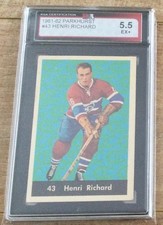 1961-62 Parkhurst #43 Henri Richard Montreal Canadiens 5.5