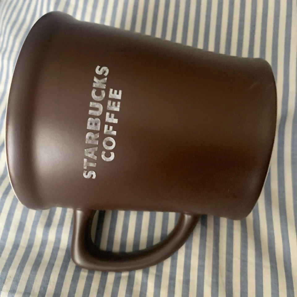 Starbucks marrón chocolate 16 oz. Taza de café taza de coleccionista 2008. ¡Nunca usado!!! Foto 3 de 4