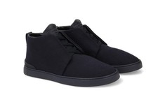 NIB Zegna Triple Stitch WOOL Sneakers navy 8 US
