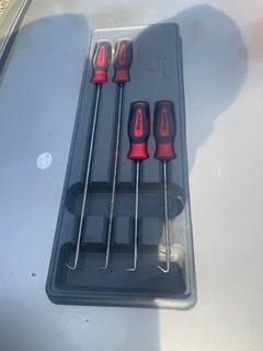 Snap on Tools 4pc RED Soft Grip Long Heavy Duty Pick Set SGLASH1204BR