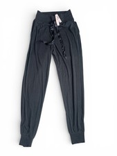 Eberjey Gray Knit Lounge Pants S Lightweight Drawstring Waist Viscose Spandex