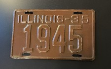 1935 Illinois IL License Plate Repaint Four digit 1945