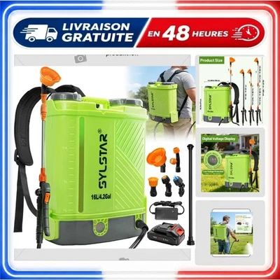 Pulvérisateur Électrique SYLSTAR 16L 7Bar à Dos avec Batteries Makita - Photo 1/4