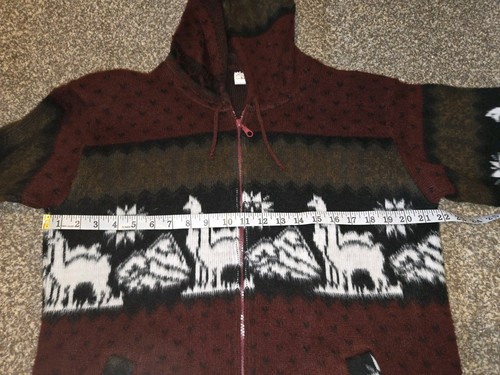 Artesanias Tuntaquimba Jacket Adult Medium Southwestern Handmade Ecuador Wool - Picture 7 of 11