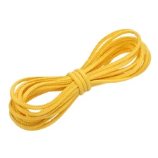 Round Leather Cord, 4mm x 5.5 Yards PU Leather String Rope, Yellow