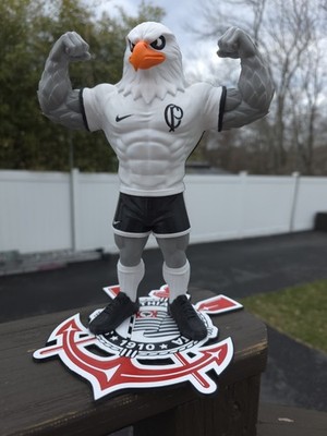 Corinthians Eagle Mascot 3D Printed Figure - 10in Soccer Fan Art Collectible 