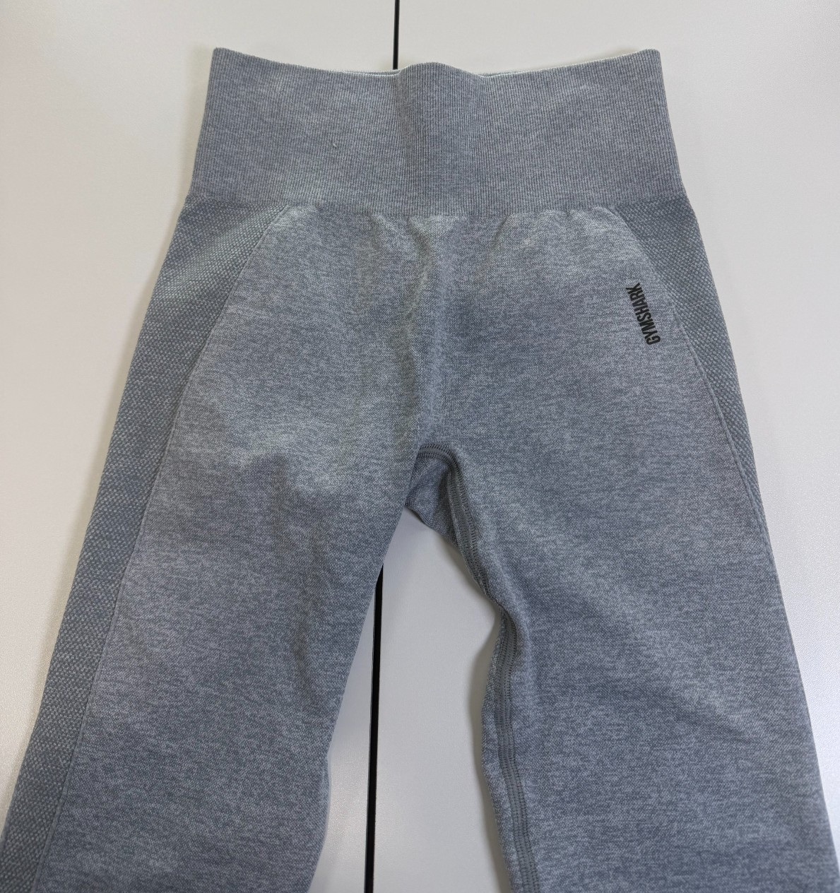 Gymshark Flex High Waisted Legging Grey Marl Womens Sz XS Gym Workout image 4