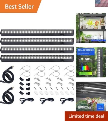 Super Bright 1ft T5 LED Grow Light - Full Spectrum, Easy Installation, 4 Pack