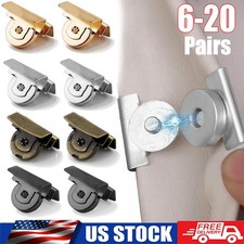 6-20 Pairs Snap Buttons Metal Seamless Magnetic Buckle Clasp, 4 Colors No-Sewing