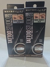 Maybelline Tattoo Studio Brow 374 Soft Brown Waterproof 24H 0.106oz 2 Pack