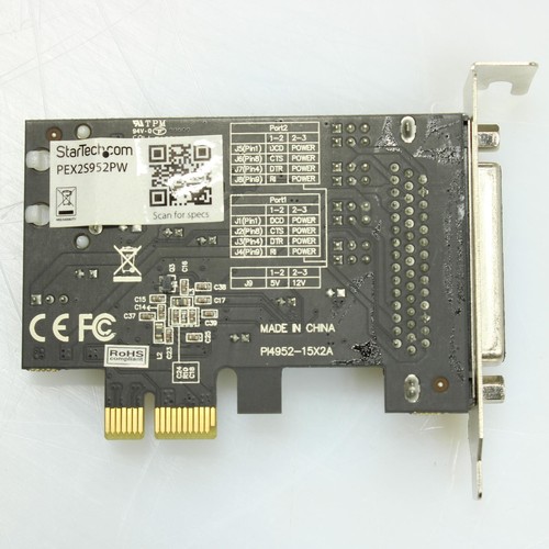 StarTech PEX25952PW 2-portowa karta szeregowa RS232 PCI Express z wyjściem zasilania bez kabla - Zdjęcie 3 z 5