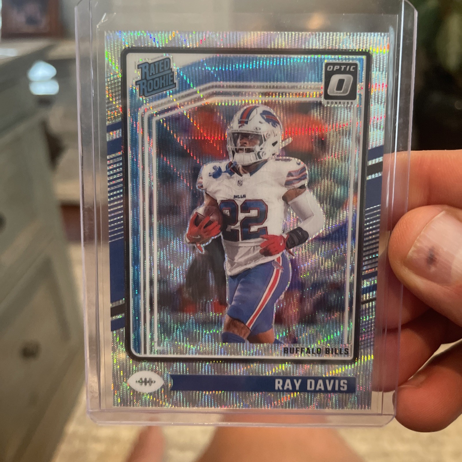 2024 Panini Donruss Optic - Rated Rookie Ray Davis #283 Wave Prizm /300 (RC)
