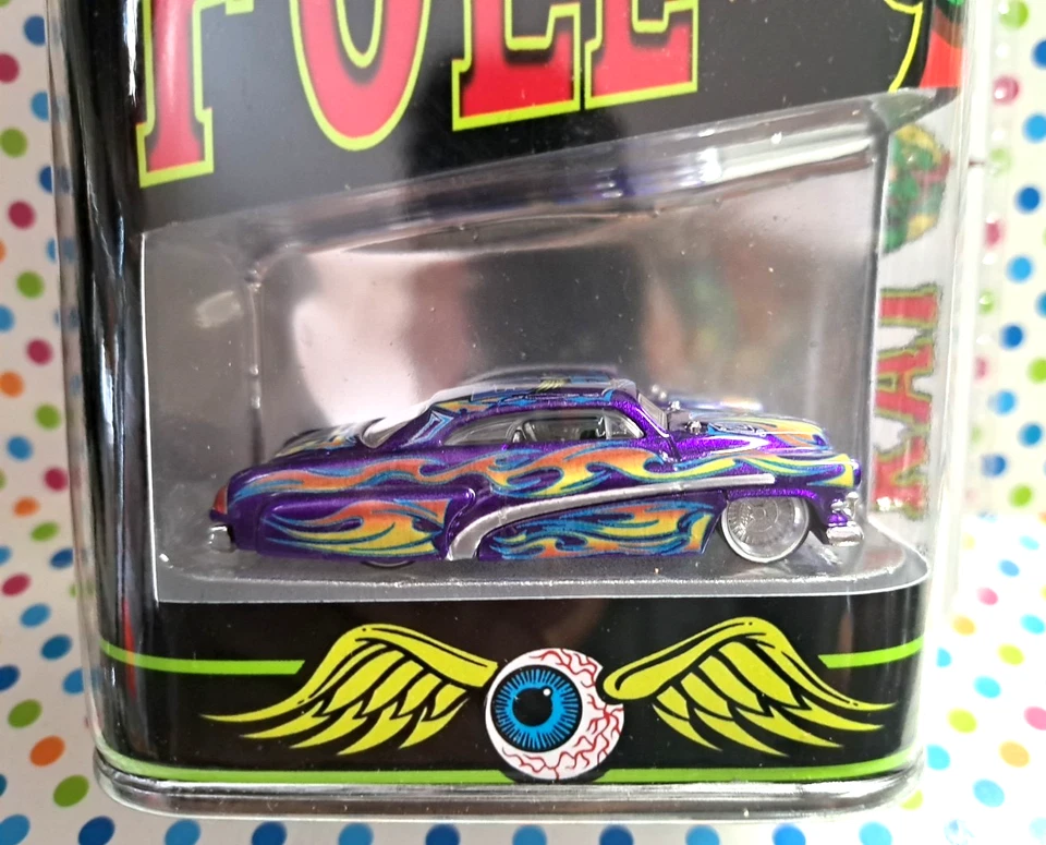 Hot Wheels 2025 Custom Rat Fink Oil Can 51 Mercury Púrpura NUEVO Foto 2 de 4