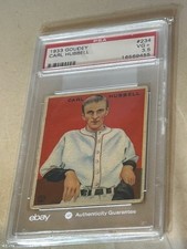 1933 GOUDEY #234 CARL HUBBELL PSA VG + 3.5 NEW YORK GIANTS BASEBALL CARD.