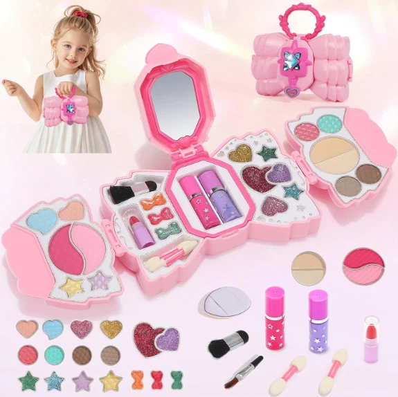 kit de maquillaje para niñas niña lavable seguro juguetes regalos 3 4 6 8 9 años