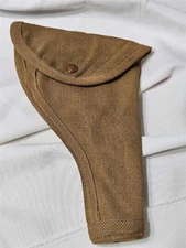 Vintage British Webley Type Tan Canvas Holster