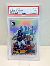 Adrian Peterson 2022 Panini Donruss Downtown DT-AP PSA 9 Minnesota Vikings