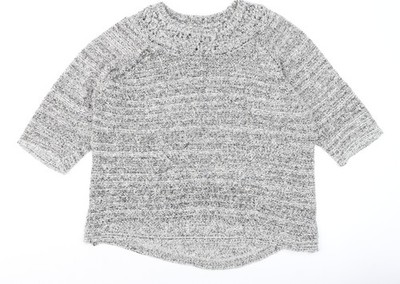 Marks and Spencer Grobstrickpullover Pullover Damen Grau Größe 22
