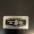 Franklin Mint Sterling Silver Bar 1000 Grains 0.925 Fine Ingot