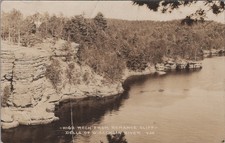 Dells Of Wisconsin River WI c1920s High Rock From Romance Cliff RPPC Postcard