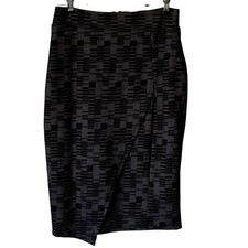 Anthropologie Maeve Bobbie Pencil Skirt Sz Sm Asymmetrical Textured Geometric