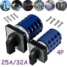 Motor Reversing Switch Single New 1PC or 3 Phase 25/32 Amp 4 Pole Lathe Car Lift