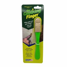 The Caulking Finger, A Caulk Smoothing Tool Providing Finger-sized, Green 