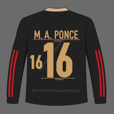 2013 Mexico Away Name Set Miguel A Ponce #16 Heat Transfer Patch Custom Print