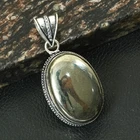 Apache pyrite Gemstone Handmade Antique Design Pendant Jewelry 2.2" AP-29249