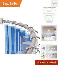 20-84 Inches Arched Curved Shower Curtain Rod, Heavy Duty Shower Rod Rust Proof