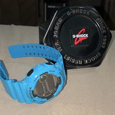 Casio G-SHOCK Blue Resin Digital Watch Shock-Resistant 200m w/ Tin Box