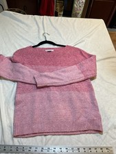 Cupcakes and Cashmere Long Sleeve Contrasting Pink Knit Soft Pullover Sweater XS