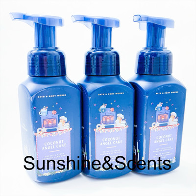 3-PACK Bath & Body Works COCONUT ANGEL CAKE Gentle Foaming Hand Soap 8.75oz NEW