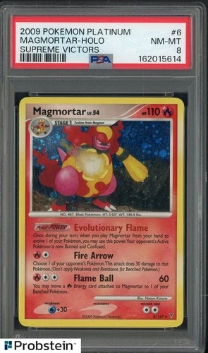 2009 Pokemon Platinum Supreme Victors #6 Magmortar Holo PSA 8 NM-MT