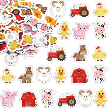 500 Pack Farm Animal Foam Stickers Self Adhesive for Party Favors DIY Decor