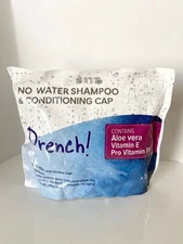 1-Pack Drench No Water Waterless Rinse Free Shampoo & Conditioner Cap Aloe Vera