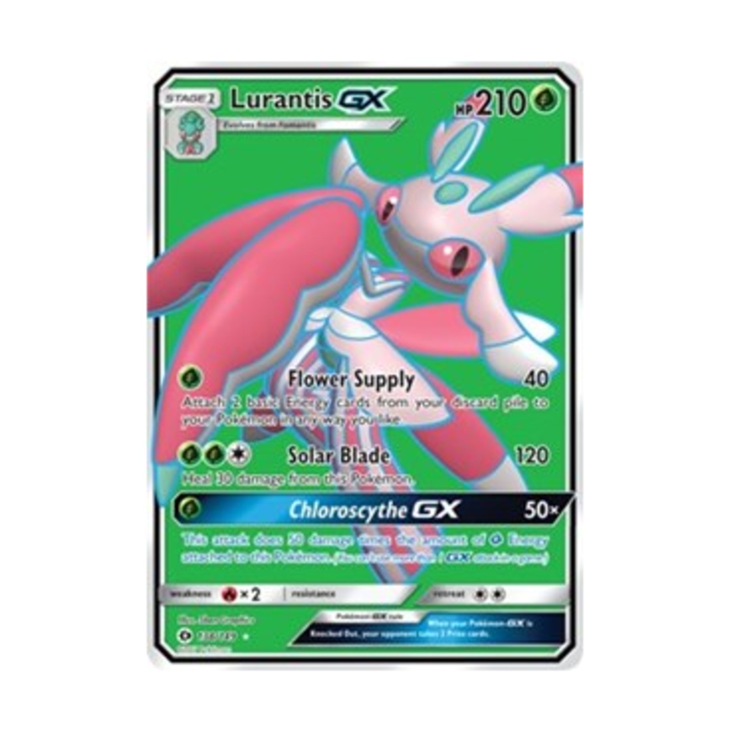 Pokemon Pokemon Sun & Moon Base Set Lurantis GX (Full Art) (UR) #138 (Holo) NM
