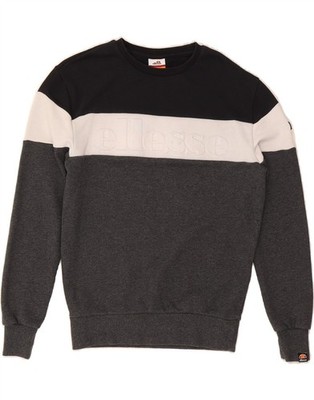 ELLESSE Herren Sweatshirt Pullover Small Mehrfarbig Colourblock Baumwolle DU27
