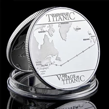 10 PCS Rms PlatedClad 1912 The Voyage Titanic Ship Travel Map Collection Coin