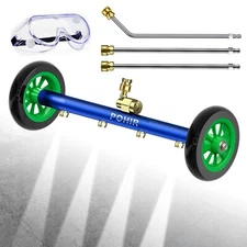 POHIR 16" Pressure Washer Undercarriage Cleaner 4800 PSI Under Car Washer Broom