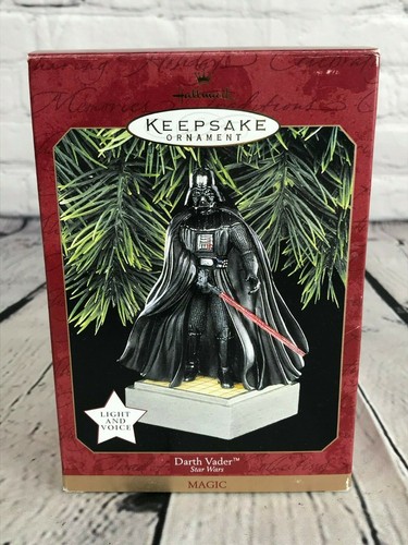 1997 HALLMARK Lighted DARTH VADER Star Wars Christmas Ornament