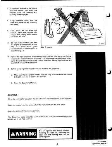 Bobcat 743 Caricatore Skid Steer Operatori Proprietari Manuale PDF su CD-ROM Spedizione FAST DL - Foto 9 di 13