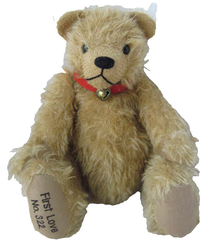 VINTAGE HERMANN MOHAIR BEAR 'FIRST LOVE' LTD #322/500 JOINTED GROWLER GERMANY